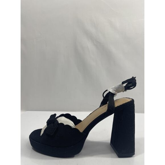 ON 34TH Shoes - ON 34TH STANCIAAF Shoes SZ 7.5 Black Platform Bow Heels New Dressy Floral Patter